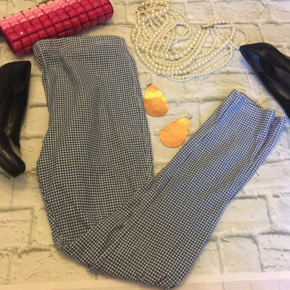 Top shop blue white leggings 12